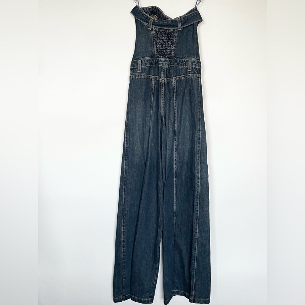 ZARA STRAPLESS TRF DENIM JUMPSUIT NAVY BLUE | 0541/239 296/017 - Picture 6 of 6